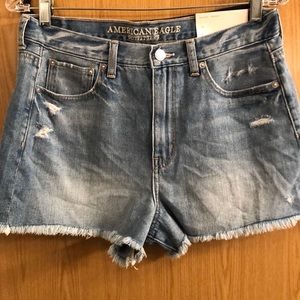 Womens AE jean shorts.
